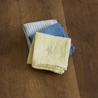 Azur, linen handkerchief