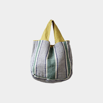 Pontoise green &amp; yellow, linen bag