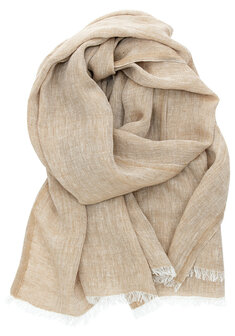 Halaus gold, slim linen scarf