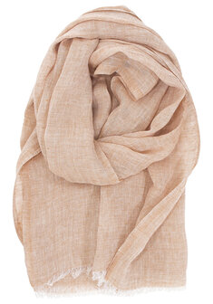 Lempi cinnamon, wide linen scarf