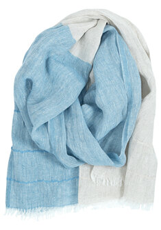 Tsavo blue-linen, linen scarf