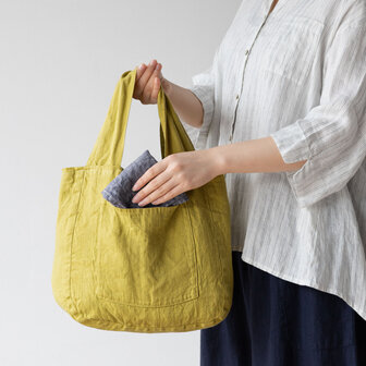 Pontoise yellow, linen bag