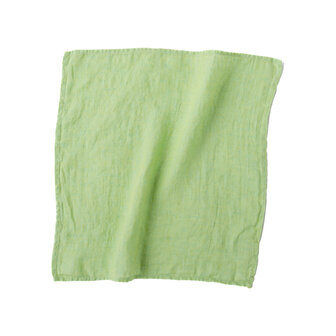 Apple green, linen handkerchief