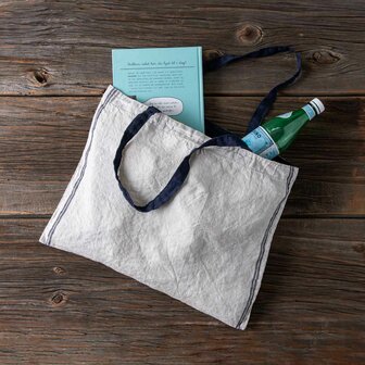 Duo natural, linen tote bag