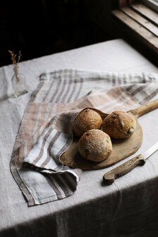 Toffee kaneel-bruin, linnen theedoek