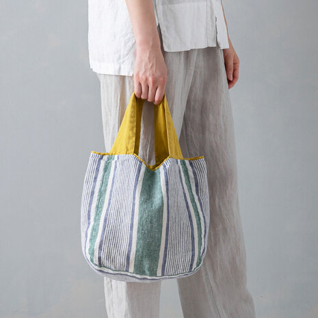 Pontoise green & yellow, linen bag