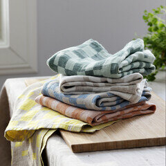 Koodi green-mint, linen kitchen towel