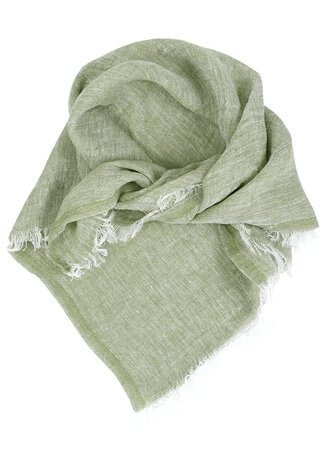 Hali olive, small linen scarf