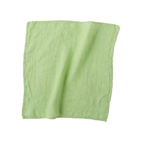 Apple green, linen handkerchief