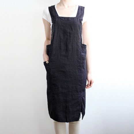 Anita Noir, linen apron