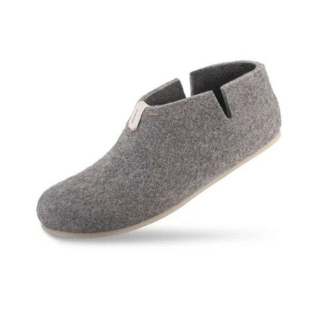 Lisa Light grey, wollen pantoffel 