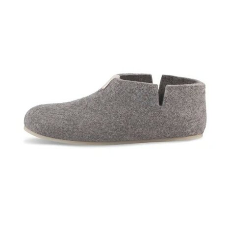 Lisa Light grey, wollen pantoffel 